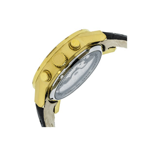 Heritor Automatic Hannibal Semi-Skeleton Leather-Band Watch - Gold/Silver - HERHR4103