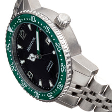 Load image into Gallery viewer, Heritor Automatic Dominic Bracelet Watch w/Date - Green/Black - HERHR9803
