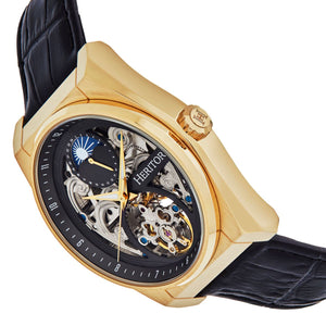 Heritor Automatic Daxton Skeleton Watch - Black/Gold - HERHS3004