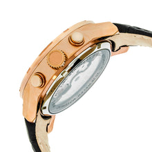 Load image into Gallery viewer, Heritor Automatic Hannibal Semi-Skeleton Leather-Band Watch - Rose Gold/Black - HERHR4106
