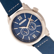 Load image into Gallery viewer, Heritor Automatic Wellington Leather-Band Watch - Silver/Blue - HERHR8202
