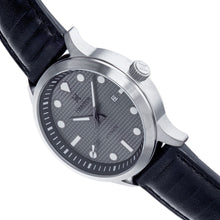 Load image into Gallery viewer, Heritor Automatic Bradford Leather-Band Watch w/Date - Gray &amp; Black - HERHS1108
