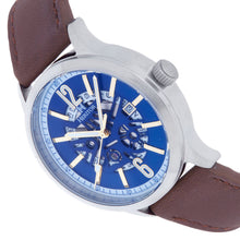Load image into Gallery viewer, Heritor Automatic Dayne Leather-Band Watch w/Date - Navy/White - HERHS2603
