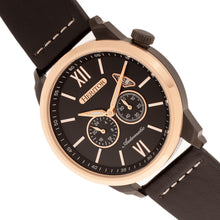 Load image into Gallery viewer, Heritor Automatic Wellington Leather-Band Watch - Rose Gold/Black - HERHR8206
