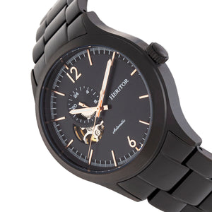 Heritor Automatic Antoine Semi-Skeleton Bracelet Watch - Black - HERHR8504