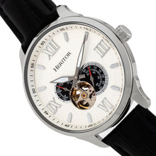 Load image into Gallery viewer, Heritor Automatic Harding Semi-Skeleton Leather-Band Watch - Silver/White - HERHR9001
