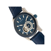 Load image into Gallery viewer, Heritor Automatic Davidson Semi-Skeleton Leather-Band Watch - Blue - HERHR8004
