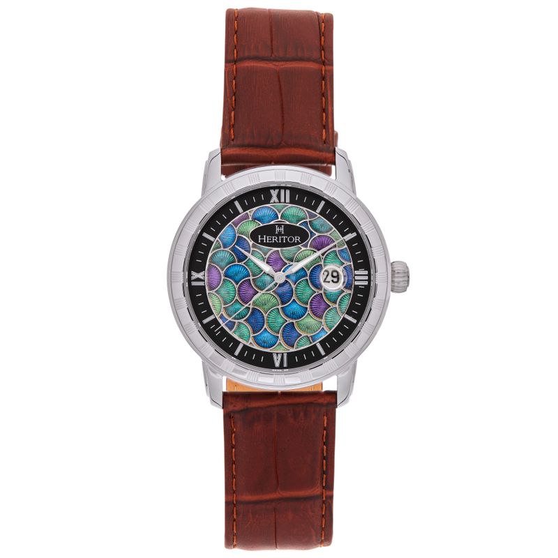 Heritor Automatic Protégé Leather-Band Watch w/Date