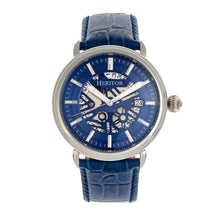 Load image into Gallery viewer, Heritor Automatic Mattias Leather-Band Watch w/Date - Silver/Blue  - HERHR8403
