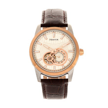 Load image into Gallery viewer, Heritor Automatic Davidson Semi-Skeleton Leather-Band Watch - Rose Gold/Silver - HERHR8003
