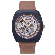 Load image into Gallery viewer, Heritor Automatic Gatling Skeletonized Leather-Band Watch - Black/Light Brown - HERHS2306
