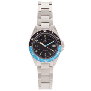 Heritor Automatic Calder Bracelet Watch w/Date - Silver/Black-Blue - HERHS2804