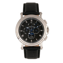 Load image into Gallery viewer, Heritor Automatic Kingsley Leather-Band Watch w/Day/Date - Silver/Black - HERHR4808
