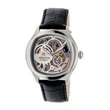 Load image into Gallery viewer, Heritor Automatic Odysseus Leather-Band Skeleton Watch - Silver - HERHR3703
