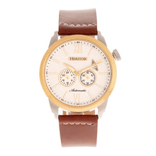Load image into Gallery viewer, Heritor Automatic Wellington Leather-Band Watch - Brown/Gold/White - HERHR8204
