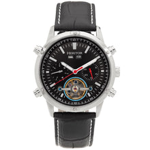Load image into Gallery viewer, Heritor Automatic Wilhelm Semi-Skeleton Leather-Band Watch w/Day/Date - Black - HERHS2105
