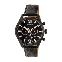Load image into Gallery viewer, Heritor Automatic Benedict Leather-Band Watch w/ Day/Date - Black - HERHR6805
