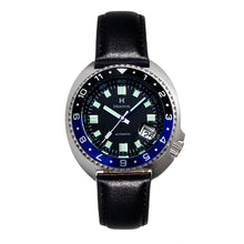 Load image into Gallery viewer, Heritor Automatic Pierce Leather-Band Watch w/Date - Black/Blue - HERHS1205
