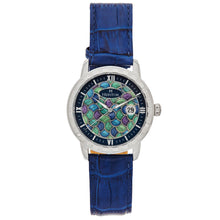 Load image into Gallery viewer, Heritor Automatic Protégé Leather-Band Watch w/Date - Silver/Blue - HERHS2903
