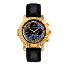 Load image into Gallery viewer, Heritor Automatic Legacy Leather-Band Watcch w/Day/Date - Gold/Black - HERHR9703
