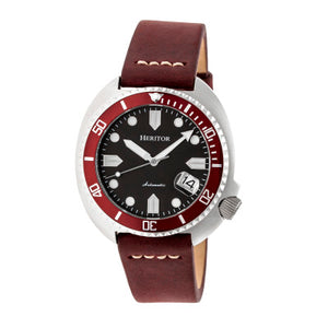 Heritor Automatic Morrison Leather-Band Watch w/Date