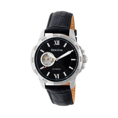Heritor Automatic Bonavento Semi-Skeleton Leather-Band Watch - HERHR5602