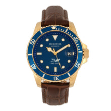 Load image into Gallery viewer, Heritor Automatic Lucius Leather-Band Watch w/Date - Gold/Blue - HERHR7810
