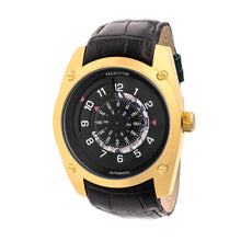 Load image into Gallery viewer, Heritor Automatic Daniels Semi-Skeleton Leather-Band Watch - Gold/Black - HERHR7405
