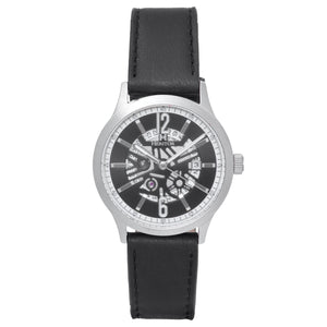 Heritor Automatic Dayne Leather-Band Watch w/Date - Black/White - HERHS2606