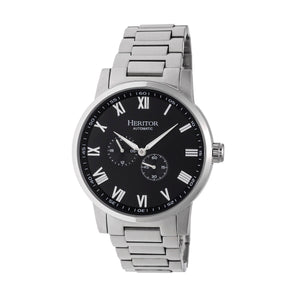 Heritor Automatic Romulus Bracelet Watch - Silver/Black - HERHR6402