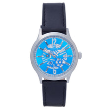 Load image into Gallery viewer, Heritor Automatic Dayne Leather-Band Watch w/Date - Blue/White - HERHS2607
