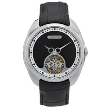 Load image into Gallery viewer, Heritor Automatic Roman Semi-Skeleton Leather-Band Watch - Silver/Black - HERHS2201
