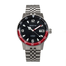 Load image into Gallery viewer, Heritor Automatic Dominic Bracelet Watch w/Date - Black&amp;Red/Black - HERHR9804
