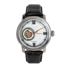 Load image into Gallery viewer, Heritor Automatic Maxim Semi-Skeleton Leather-Band Watch - Silver - HERHR8601
