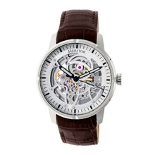 Load image into Gallery viewer, Heritor Automatic Ryder Skeleton Leather-Band Watch - Brown/White - HERHR4603
