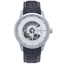 Load image into Gallery viewer, Heritor Automatic Davies Semi-Skeleton Leather-Band Watch - Silver/White - HERHS2501
