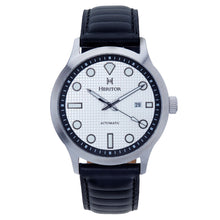 Load image into Gallery viewer, Heritor Automatic Bradford Leather-Band Watch w/Date - Silver &amp; Black - HERHS1106
