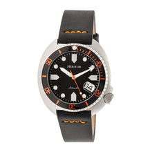 Load image into Gallery viewer, Heritor Automatic Morrison Leather-Band Watch w/Date - Silver/Black-Orange - HERHR7602
