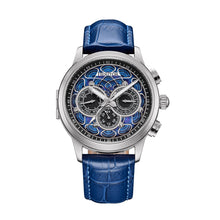 Load image into Gallery viewer, Heritor Automatic Apostle Leather Band Watch w/ Day-Date - Blue/Blue- HERHS2702
