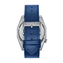 Load image into Gallery viewer, Heritor Automatic Amadeus Semi-Skeleton Leather-Band Watch - Silver/Blue - HERHS3402

