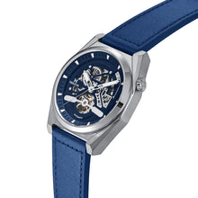 Load image into Gallery viewer, Heritor Automatic Amadeus Semi-Skeleton Leather-Band Watch - Silver/Blue - HERHS3402
