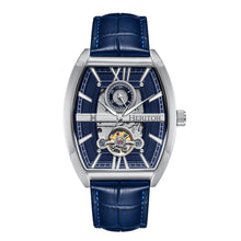 Load image into Gallery viewer, Heritor Automatic Masterson Semi-Skeleton Leather-Band Watch - Silver/Blue - HERHS3502
