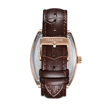 Load image into Gallery viewer, Heritor Automatic Masterson Semi-Skeleton Leather-Band Watch - Rose Gold/Brown - HERHS3504
