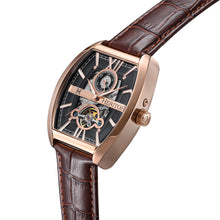 Load image into Gallery viewer, Heritor Automatic Masterson Semi-Skeleton Leather-Band Watch - Rose Gold/Brown - HERHS3504
