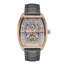 Load image into Gallery viewer, Heritor Automatic Masterson Semi-Skeleton Leather-Band Watch - Rose Gold/Grey - HERHS3505
