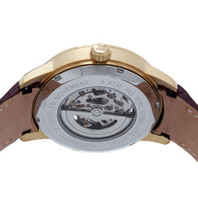 Load image into Gallery viewer, Heritor Automatic Davies Semi-Skeleton Leather-Band Watch - Gold/Brown - HERHS2504

