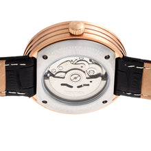 Load image into Gallery viewer, Heritor Automatic Jasper Skeleton Leather-Band Watch - Rose Gold/Black - HERHR8707
