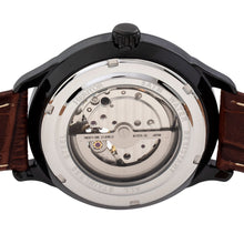 Load image into Gallery viewer, Heritor Automatic Harding Semi-Skeleton Leather-Band Watch - Black - HERHR9006
