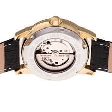 Load image into Gallery viewer, Heritor Automatic Davidson Semi-Skeleton Leather-Band Watch - Gold/Black - HERHR8005
