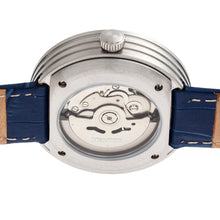 Load image into Gallery viewer, Heritor Automatic Jasper Skeleton Leather-Band Watch - Silver/Blue - HERHR8705

